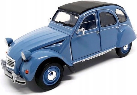 CITROEN 2CV niebieski 1982 model METAL WELLY 1:24