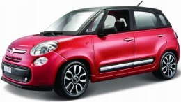 Fiat 500L red model 1:24 Bburago 22126