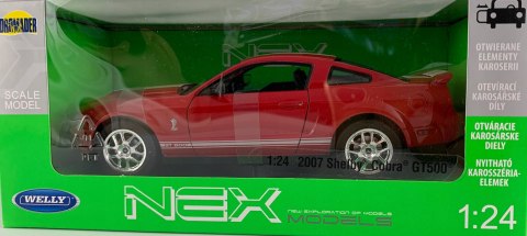 Ford Mustang SHELBY GT 500 model metal WELLY 1:24 Ford Mustang SHELBY GT 500 model metal WELLY 1:24