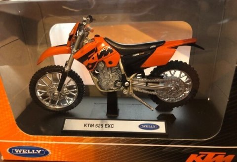KTM 525 EXC motocykl model 1:18 Welly metalowy KTM 525 EXC motocykl model 1:18 Welly metalowy