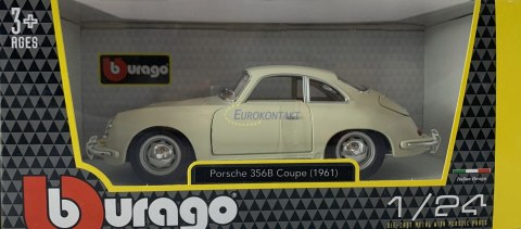 Porsche 356B coupe 1:24 ivory Bburago 22079 Porsche 356B coupe 1:24 ivory Bburago 22079