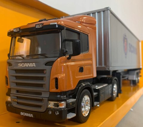 SCANIA R470 ciągnik z naczepą TIR model WELLY 1:32 SCANIA R470 ciągnik z naczepą TIR model WELLY 1:32