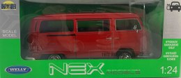 VW Volkswagen T2 1971 red model METAL WELLY 1:24