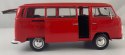 VW Volkswagen T2 1971 red model METAL WELLY 1:24