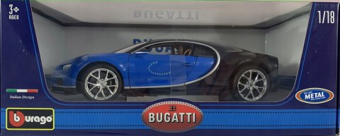 BUGATTI Chiron 1:18 blue model BBurago 11040 BUGATTI Chiron 1:18 blue model BBurago 11040