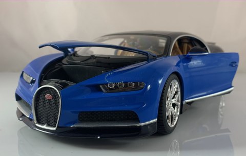 BUGATTI Chiron 1:18 blue model BBurago 11040 BUGATTI Chiron 1:18 blue model BBurago 11040