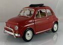 Fiat 500 L 1968 red 1:24 metalowy Bburago 22099