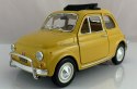 Fiat 500 L 1968 yellow 1:24 metalowy Bburago 22099