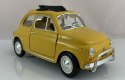 Fiat 500 L 1968 yellow 1:24 metalowy Bburago 22099