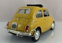 Fiat 500 L 1968 yellow 1:24 metalowy Bburago 22099