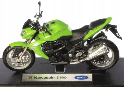 KAWASAKI Z 1000 2007 model motocykl 1:18 Welly KAWASAKI Z 1000 2007 model motocykl 1:18 Welly