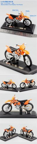 KTM 525 SX na podstawce model 1:18 Maisto