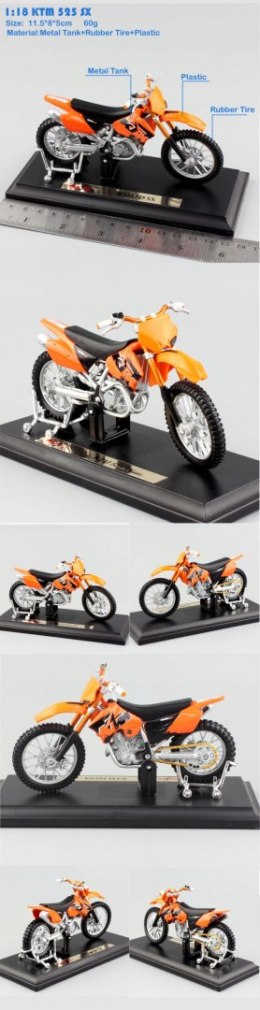 KTM 525 SX na podstawce model 1:18 Maisto