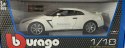 NISSAN GT-R R pearl white 1:18 model BBurago 12079