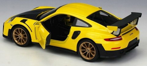 PORSCHE 911 GT2 RS zółty 1:24 model Maisto 31523 PORSCHE 911 GT2 RS zółty 1:24 model Maisto 31523