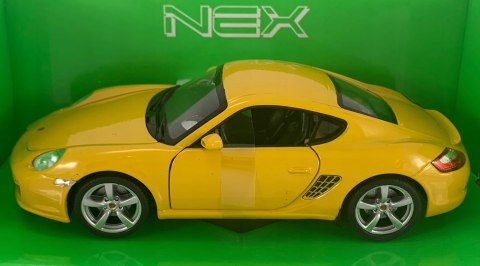 PORSCHE Cayman S yellow MODEL METAL WELLY 1:24 PORSCHE Cayman S yellow MODEL METAL WELLY 1:24