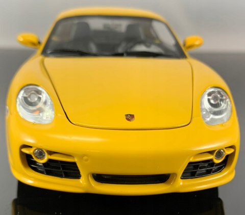 PORSCHE Cayman S yellow MODEL METAL WELLY 1:24 PORSCHE Cayman S yellow MODEL METAL WELLY 1:24
