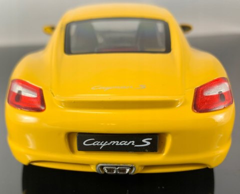 PORSCHE Cayman S yellow MODEL METAL WELLY 1:24 PORSCHE Cayman S yellow MODEL METAL WELLY 1:24