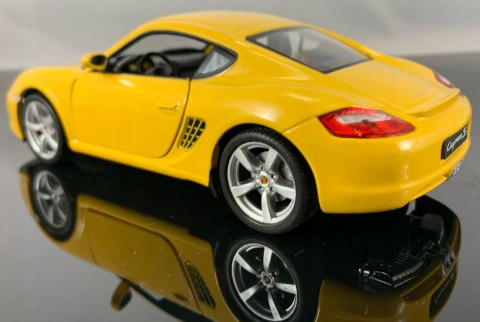 PORSCHE Cayman S yellow MODEL METAL WELLY 1:24 PORSCHE Cayman S yellow MODEL METAL WELLY 1:24