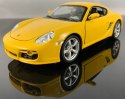 PORSCHE Cayman S yellow MODEL METAL WELLY 1:24