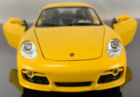 PORSCHE Cayman S yellow MODEL METAL WELLY 1:24 PORSCHE Cayman S yellow MODEL METAL WELLY 1:24