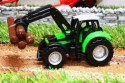 Traktor Deutz Fahr ze szczypcami do bel SIKU 1380